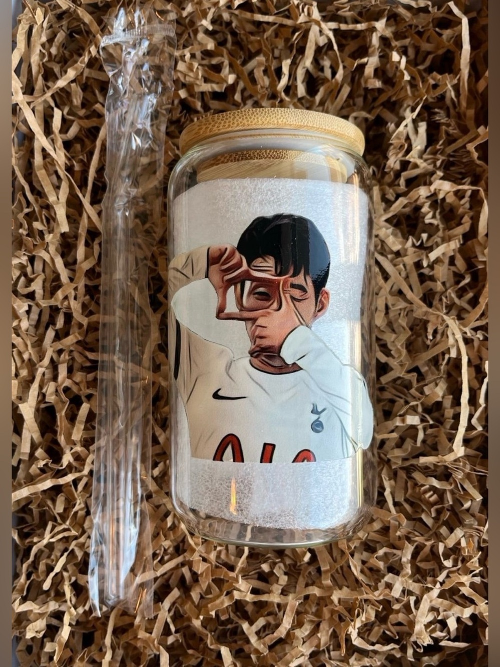 Hueng min Son Tottenham LAFC Soccer Football 16oz Clear Cup Tumbler